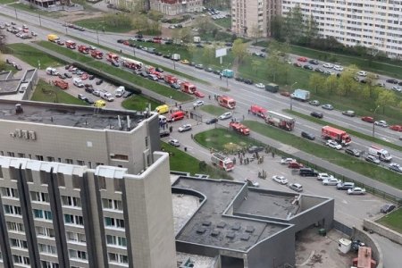 Опубликовано видео с места пожара в петербургской больнице