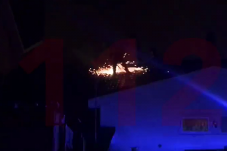 Опубликовано видео с места пожара в подмосковном хосписе